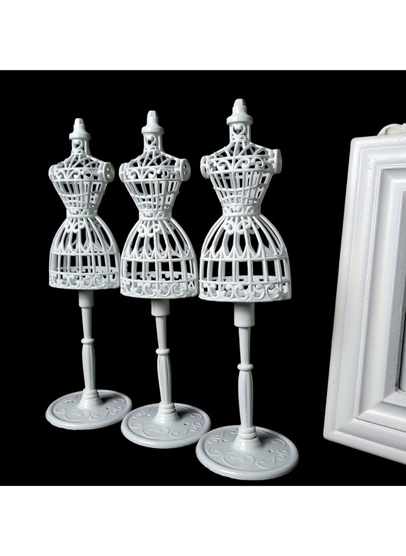 iQeouc - 3 Piece Mini Mannequin Model Display Miniature Gown Dress Clothing - Image 1