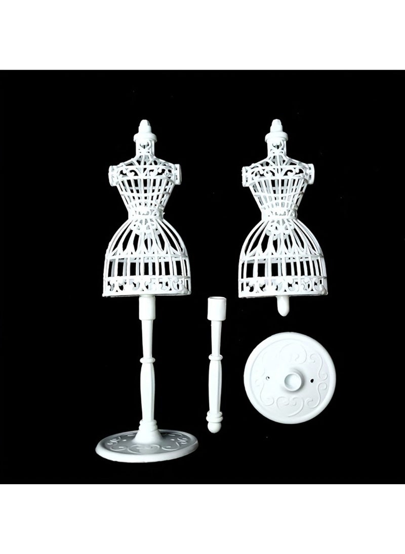 iQeouc - 3 Piece Mini Mannequin Model Display Miniature Gown Dress Clothing - Image 1