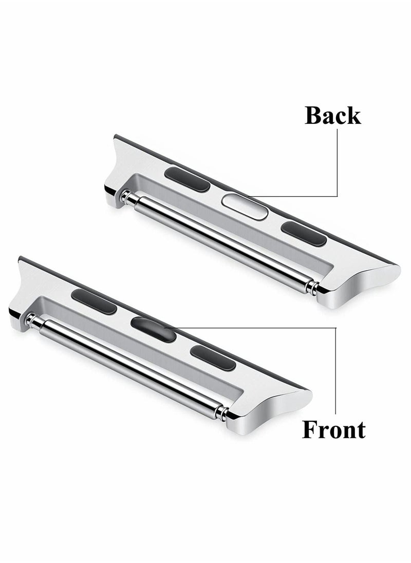 Excefore - Watch Strap Connector Compatible with Apple Watch Band with Replacement Tool, Stainless Steel Adapter Replaceable Metal Connection Adapter Connection Watch Strap , Three Colors (3 Pack) - Image 1