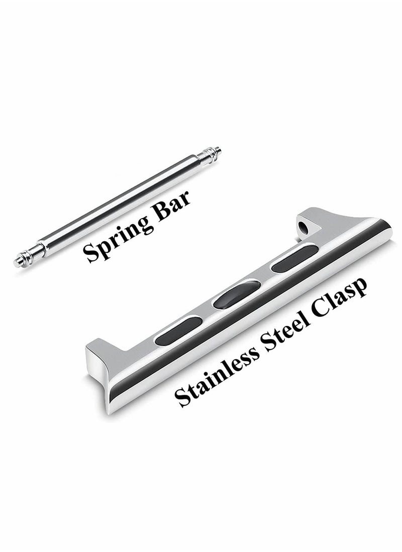 Excefore - Watch Strap Connector Compatible with Apple Watch Band with Replacement Tool, Stainless Steel Adapter Replaceable Metal Connection Adapter Connection Watch Strap , Three Colors (3 Pack) - Image 1