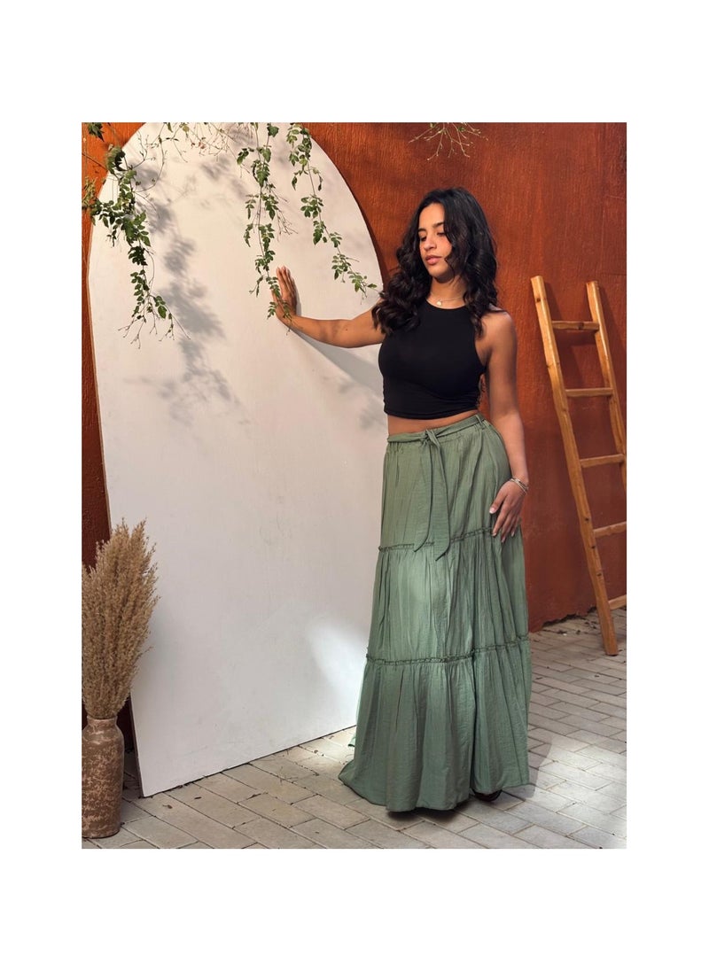 Pavo Verde Flamenco Skirt  - Image 2