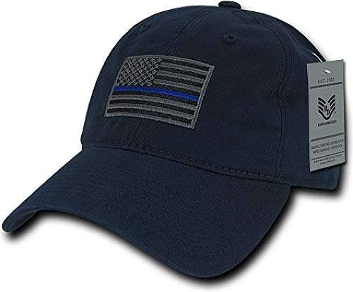 Rapid Dominance Rapiddominance Mens Baseball Relaxed Graphic Cap,Thin Blue Line, Navy, Navy - Image 4