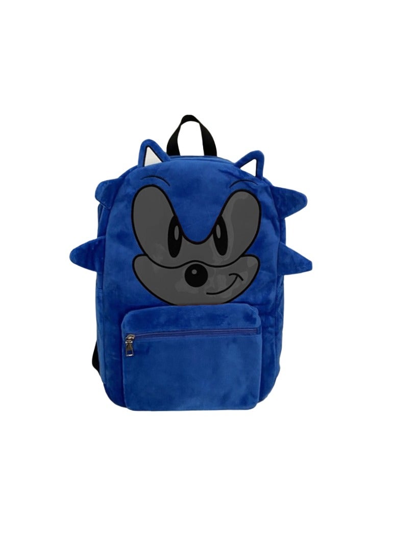 Sonic Cartoon Personalized Travel Backpack Men and Women Large Capacity Backpack High School College Student Backpack 43*30*14CM Nylon Model