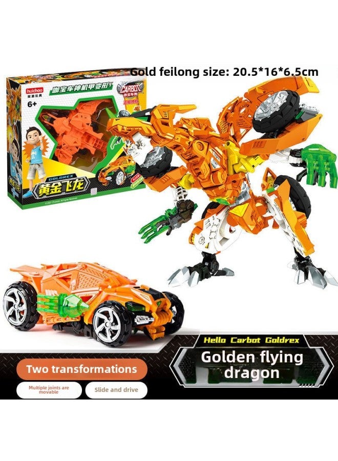 Genuine Kabao Car God Transforming Robot King Kong Reloading Rescue Special Police Creates Giant Fit Children's Toy-Color:Golden Feilong  - Image 1