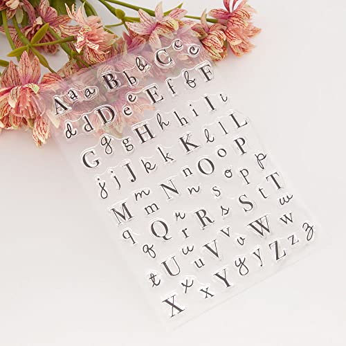 AHTOLS 26 Alphabet Clear Stamps Silicone Stamp Cards with Sentiments, Capital Lowercase 26 Letter Transparent Seal Stamps for Holiday Card Making Decoration and DIY Scrapbooking Album DIY Crafts - Image 5