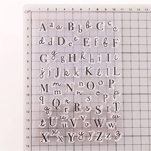 AHTOLS 26 Alphabet Clear Stamps Silicone Stamp Cards with Sentiments, Capital Lowercase 26 Letter Transparent Seal Stamps for Holiday Card Making Decoration and DIY Scrapbooking Album DIY Crafts - Image 4