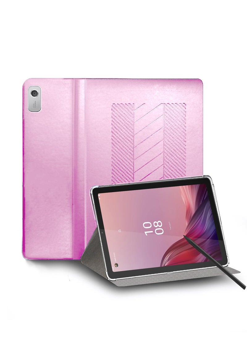 BYTER Classic PU Leather Trifold Stand Flip Case Cover For Lenovo Tab M9 9 Inch 2022 Light Pink - Image 1