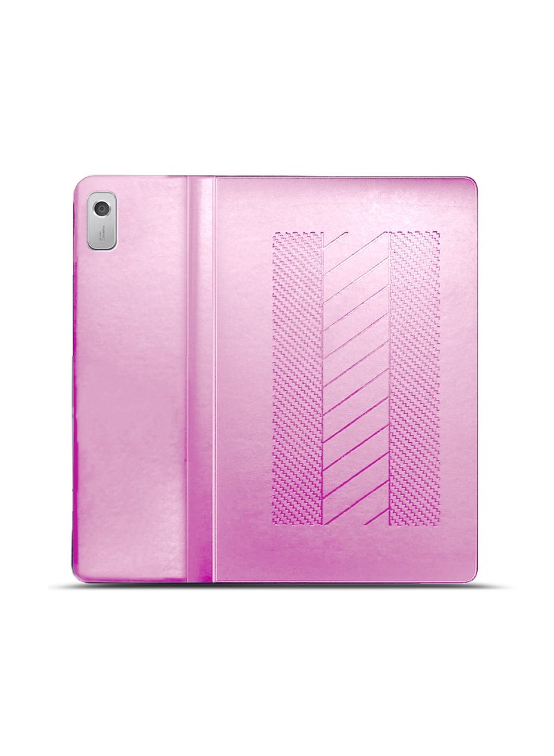 BYTER Classic PU Leather Trifold Stand Flip Case Cover For Lenovo Tab M9 9 Inch 2022 Light Pink - Image 3