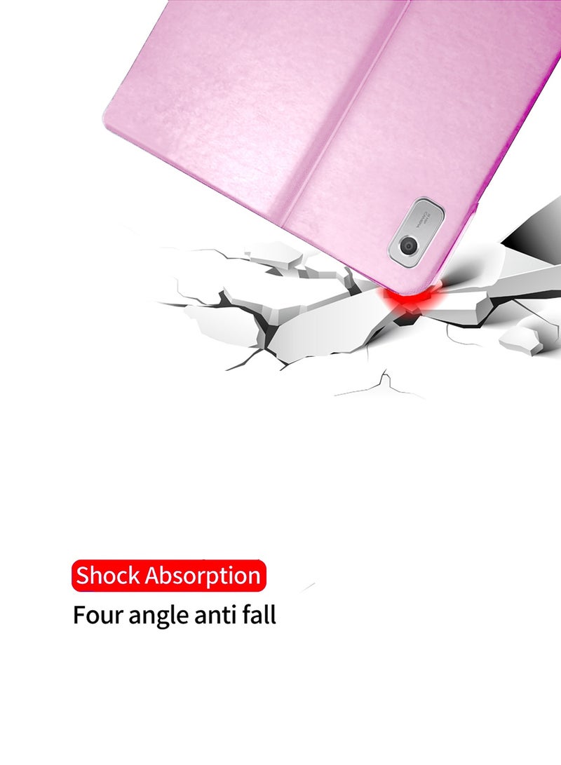 BYTER Classic PU Leather Trifold Stand Flip Case Cover For Lenovo Tab M9 9 Inch 2022 Light Pink - Image 5