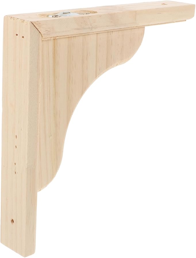 حامل رف خشبي مثلثي متين مثبت على الحائط بأبعاد 18×18×3 سم سهل التركيب - Image 2