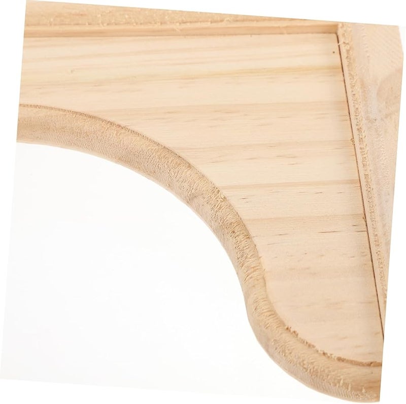 حامل رف خشبي مثلثي متين مثبت على الحائط بأبعاد 18×18×3 سم سهل التركيب - Image 4