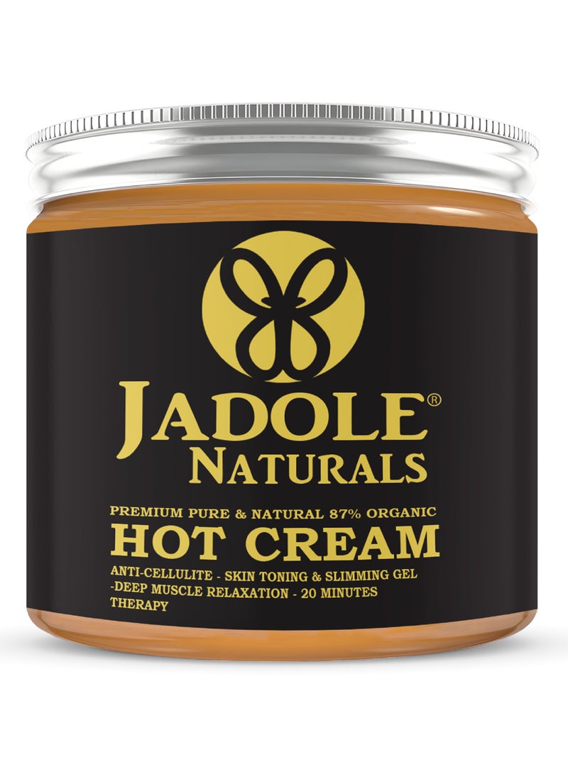Jadole Naturals Hot Cream Anti Cellulite | Promote Skin Elasticity, Moisturize, Tones Hydrates & Soothes Skin, Antioxidant, Anti-aging, Promotes skin cell longevity - Image 1
