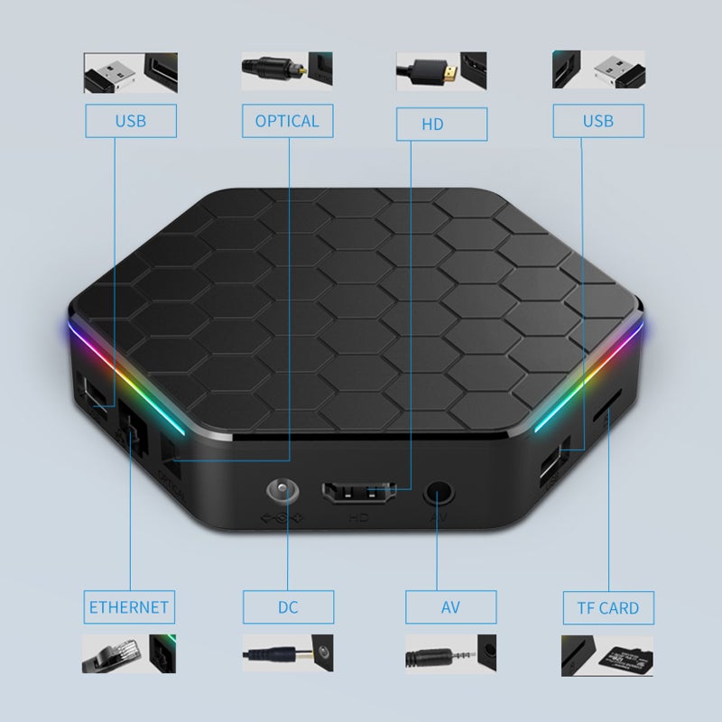 T95Z Plus Android 12.0 Smart TV Box Allwinner H618 Quad-core 4K Media Player 6K Decording H.265 VP9 Dual Band WiFi6 BT5.0 Digital Display with Remote Control - Image 1