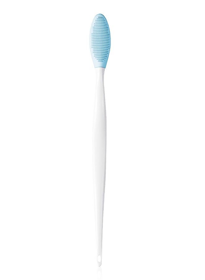 Gleva Silicone Skincare Lip/Nose Exfoliator Deep Cleaning Blackhead Remover Facial Cleansing & Face Scrubber Brush, Double-sided Soft Lip Brush for Smoother and Fuller Lip Appearance Pack of 1 (Blue) - Image 1