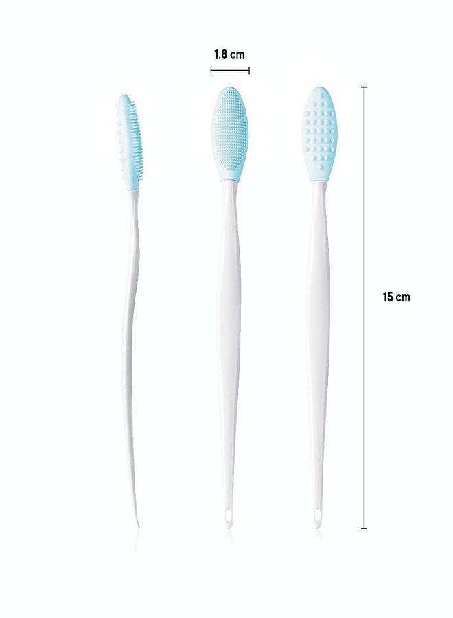 Gleva Silicone Skincare Lip/Nose Exfoliator Deep Cleaning Blackhead Remover Facial Cleansing & Face Scrubber Brush, Double-sided Soft Lip Brush for Smoother and Fuller Lip Appearance Pack of 1 (Blue) - Image 5