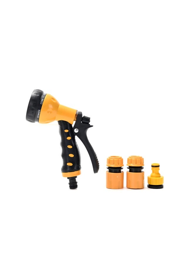 LAWAZIM 4-Piece Hose Spray Gun Set - Adjustable Garden Hose Spray Nozzle with 7 Spray Patterns, Quick Connect Fittings for Lawn, Garden, Car Wash and Outdoor Cleaning - Image 1