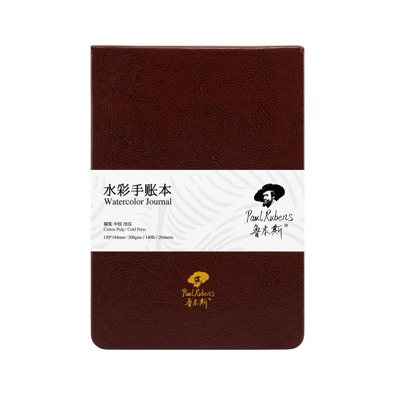 Paul Rubens Watercolor Journal, 100% Cotton Acid-Free Cold Press Watercolor Sketchbook 7.24 * 5.12 Inches, 140lb/300gsm,20 Sheets for Watercolors, Gouache, Acrylics - Image 1