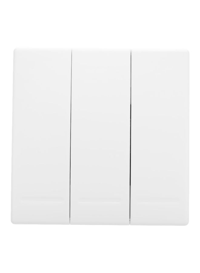 NIBEMINENT 3-Gang Push Button Remote Controller Wall Light White - Image 1