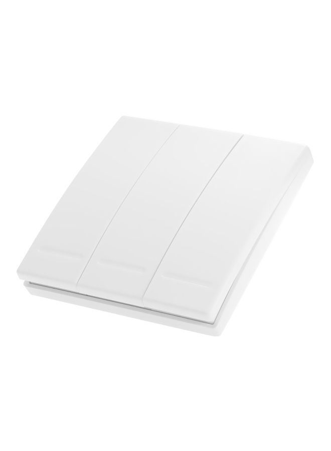 NIBEMINENT 3-Gang Push Button Remote Controller Wall Light White - Image 2