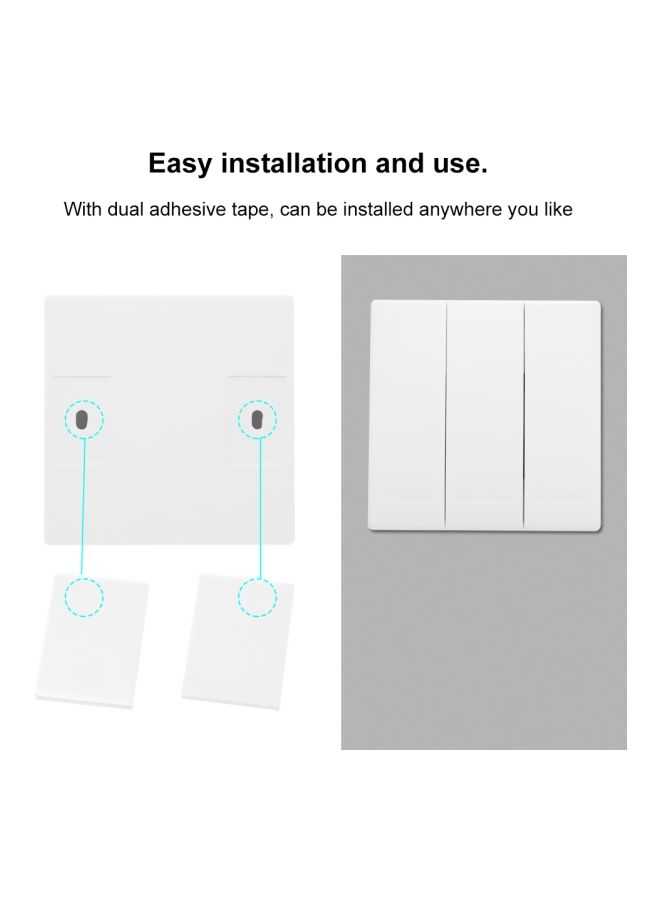 NIBEMINENT 3-Gang Push Button Remote Controller Wall Light White - Image 4