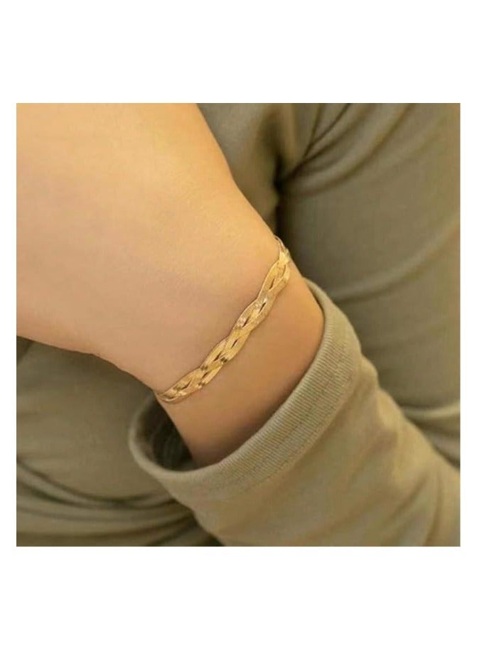 Fayrouz Jewellery Stainless Steel Braided Snake Bracelet for Women Ladies Bracelet or Ansial by Fairuz Jewelry  - Image 2