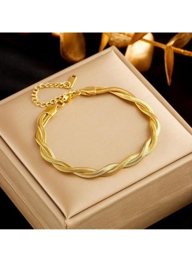 Fayrouz Jewellery Stainless Steel Braided Snake Bracelet for Women Ladies Bracelet or Ansial by Fairuz Jewelry  - Image 5