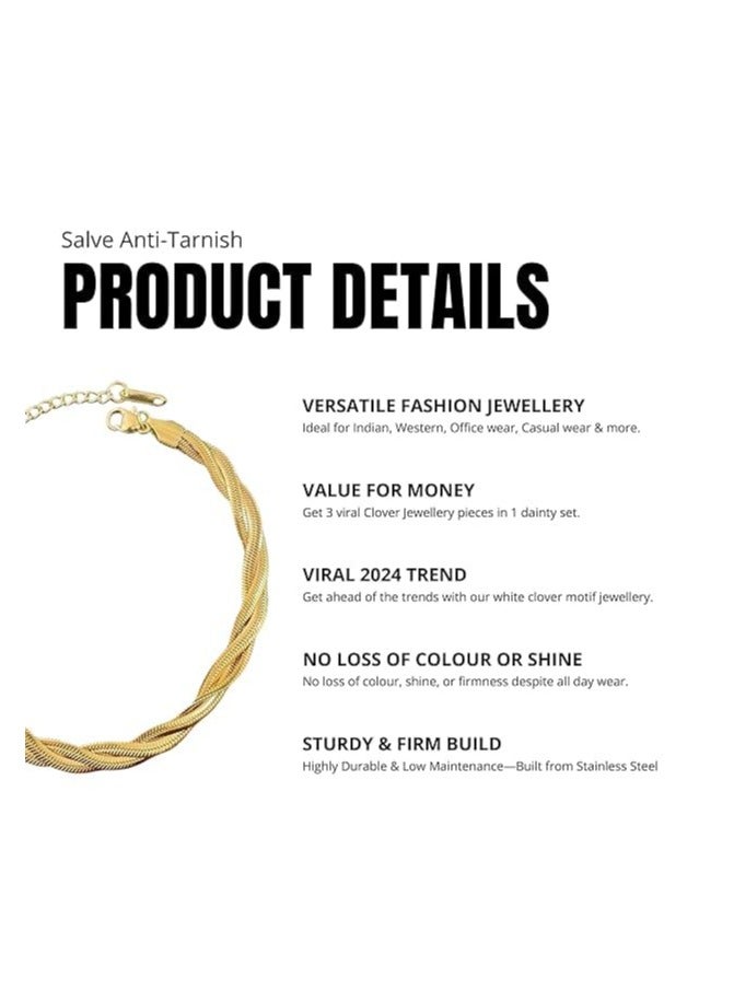 Fayrouz Jewellery Stainless Steel Braided Snake Bracelet for Women Ladies Bracelet or Ansial by Fairuz Jewelry  - Image 3