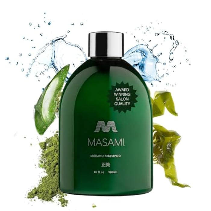 MASAMI Mekabu Hydrating Shampoo 10 oz: Sulfate Free, Paraben Free, Phthalate Free | Vegan | Color Safe | Salon Quality | All Hair Types & Textures | Curl Defining | Jbeauty | No Frizz - Image 1