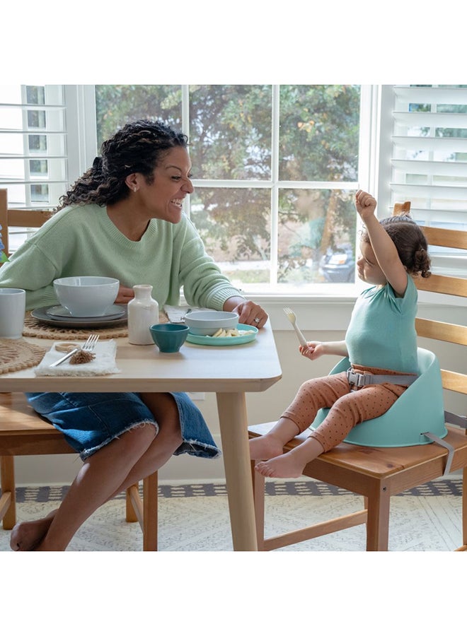 ingenuity My Spot Easy-Clean Booster Seat – Portable, Wipeable Design with Safety Harness, Great for Meals, Teal (6–36 Months) - Image 2