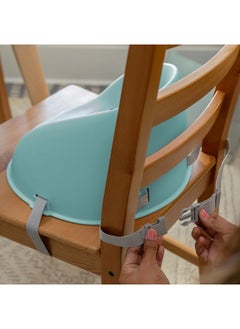 ingenuity My Spot Easy-Clean Booster Seat – Portable, Wipeable Design with Safety Harness, Great for Meals, Teal (6–36 Months)  - Image 5