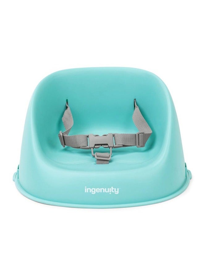 ingenuity My Spot Easy-Clean Booster Seat – Portable, Wipeable Design with Safety Harness, Great for Meals, Teal (6–36 Months) - Image 1
