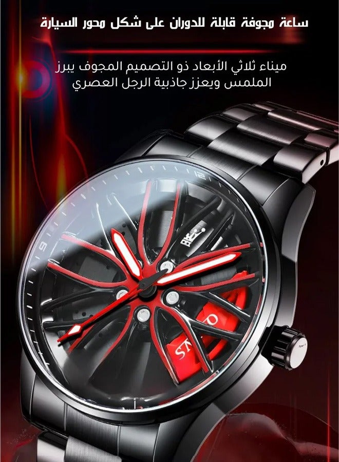 كومودير ساعة رجالية عملية مقاومة للماء بعقارب كوارتز مع تصميم كلاسيكي بقطر 41 ملم - Image 3