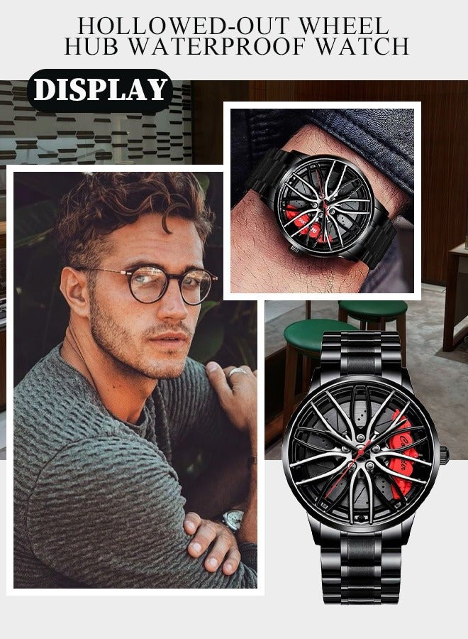 كومودير ساعة رجالية عملية مقاومة للماء بعقارب كوارتز مع تصميم كلاسيكي بقطر 41 ملم - Image 2