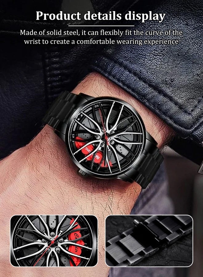 كومودير ساعة رجالية عملية مقاومة للماء بعقارب كوارتز مع تصميم كلاسيكي بقطر 41 ملم - Image 4