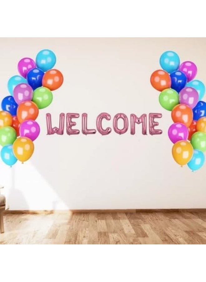DAY TO DAY Welcome Letter Balloons Set, 16 inch Rose Gold Foil, Non-Floating - Image 2