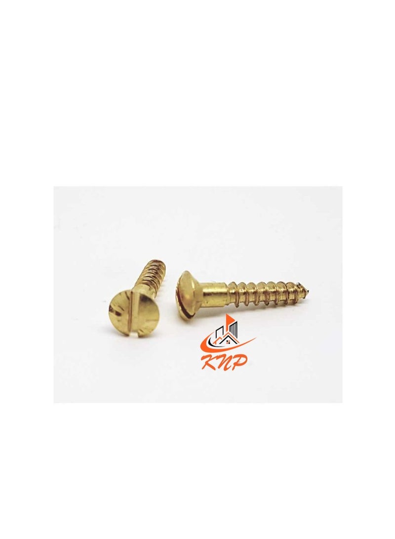 KNP KNP Brass Slotted Round Head Screws - Pack of 200 (5/8" x 4g) - Image 3