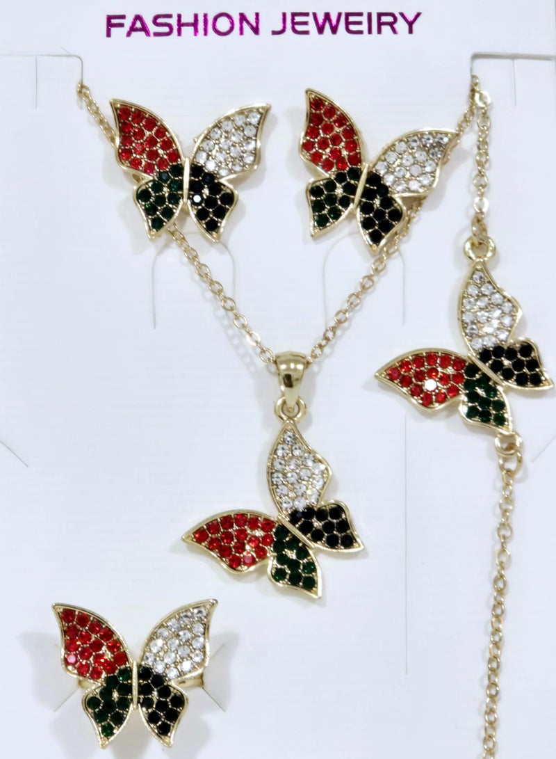 الزعابية عقد فراشة لعيد الإمارات – قلادة أنيقة بلمسة وطنية - Image 1