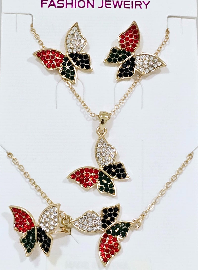 الزعابية عقد فراشة لعيد الإمارات – قلادة أنيقة بلمسة وطنية - Image 2