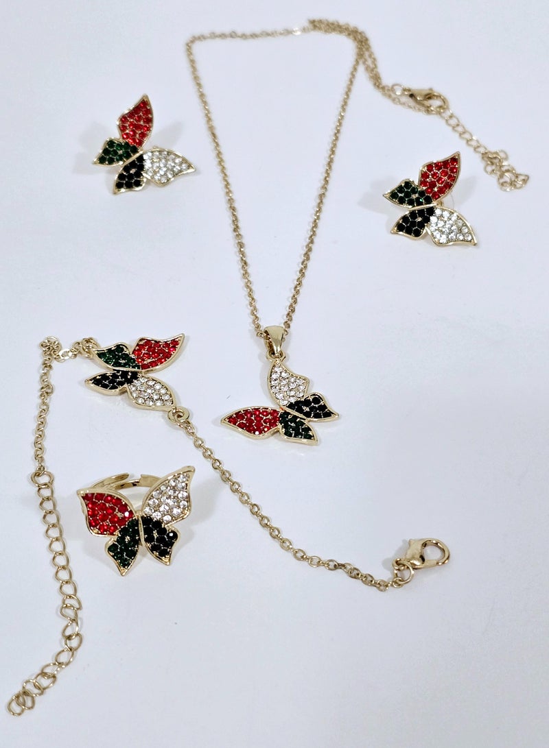 الزعابية عقد فراشة لعيد الإمارات – قلادة أنيقة بلمسة وطنية - Image 4