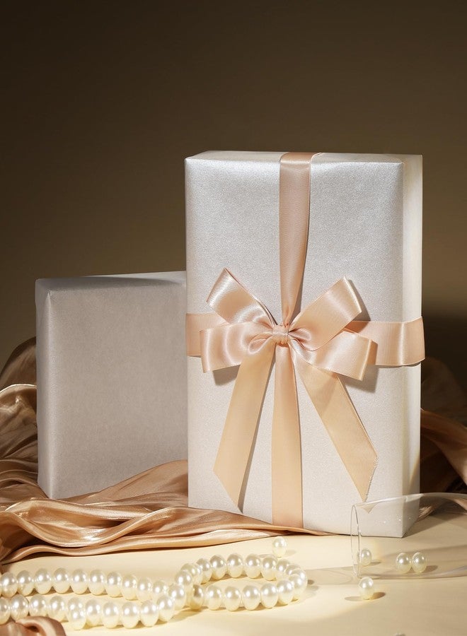 LaRibbons White Wrapping Paper, Mini Roll-17 Inch x 33 Feet, Solid Color Pearly-Lustre Wedding Gift Wrap Paper Rolls, Perfect for Holiday, Valentine's Day, Birthday, Baby Shower - Image 4