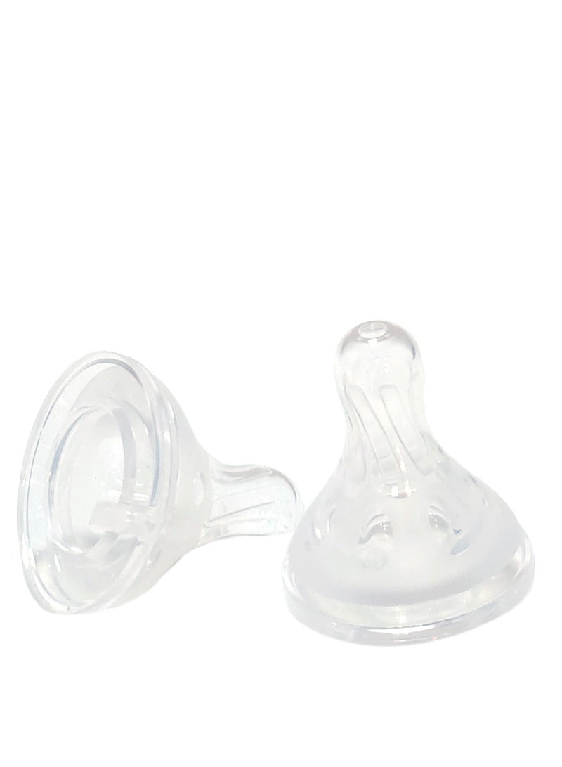 نوفي حلمات سيليكون نوفي للزجاجات القياسية - عبوة من قطعتين، للأطفال من عمر 3 أشهر فما فوق، تدفق متوسط - Image 2