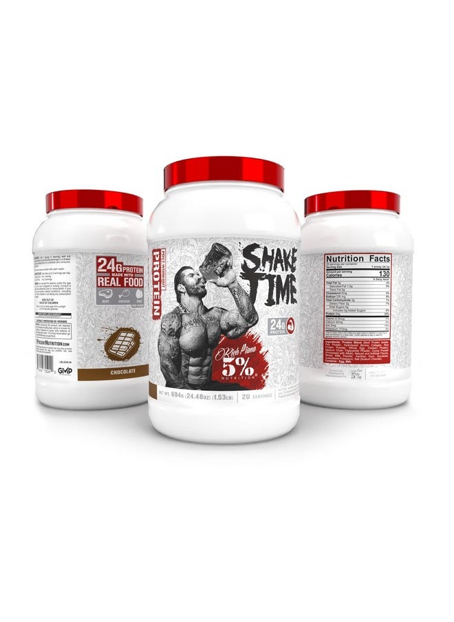 5% نيوتريشن - مشروب Piana Shake Time الغني بالتغذية بنسبة 5% | مشروب بروتين حيواني 24 جرام | لحم بقري، دجاج، بيض كامل | بدون سكر أو منتجات ألبان أو فول الصويا (شوكولاتة) - Image 1