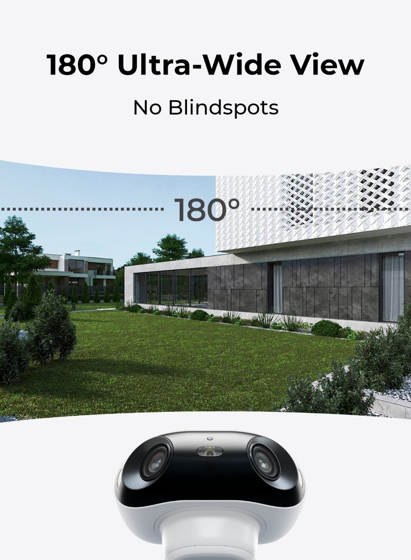ريولينك كاميرات أمان لاسلكية خارجية بدقة 4K، 8MP، رؤية ليلية ColorX، زاوية رؤية عريضة 180°، واي فاي 5G/2.4GHz 6، كشف بالذكاء الاصطناعي، Argus 4 Pro - Image 2