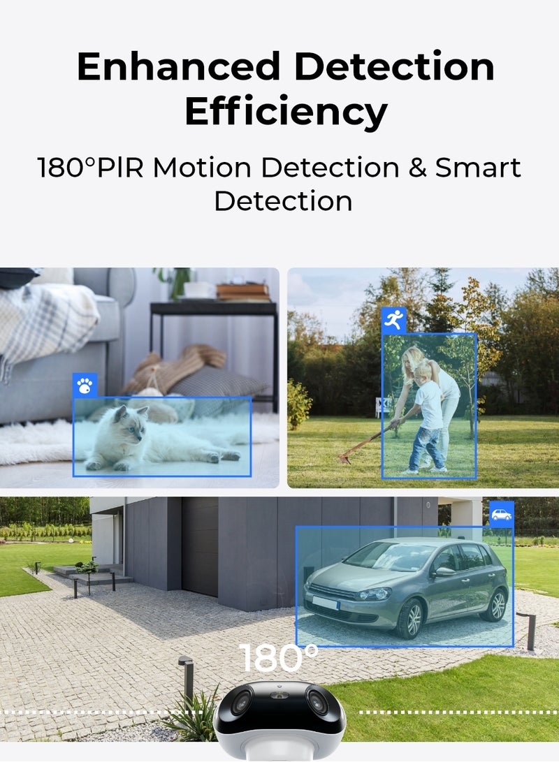 ريولينك كاميرات أمان لاسلكية خارجية بدقة 4K، 8MP، رؤية ليلية ColorX، زاوية رؤية عريضة 180°، واي فاي 5G/2.4GHz 6، كشف بالذكاء الاصطناعي، Argus 4 Pro - Image 5