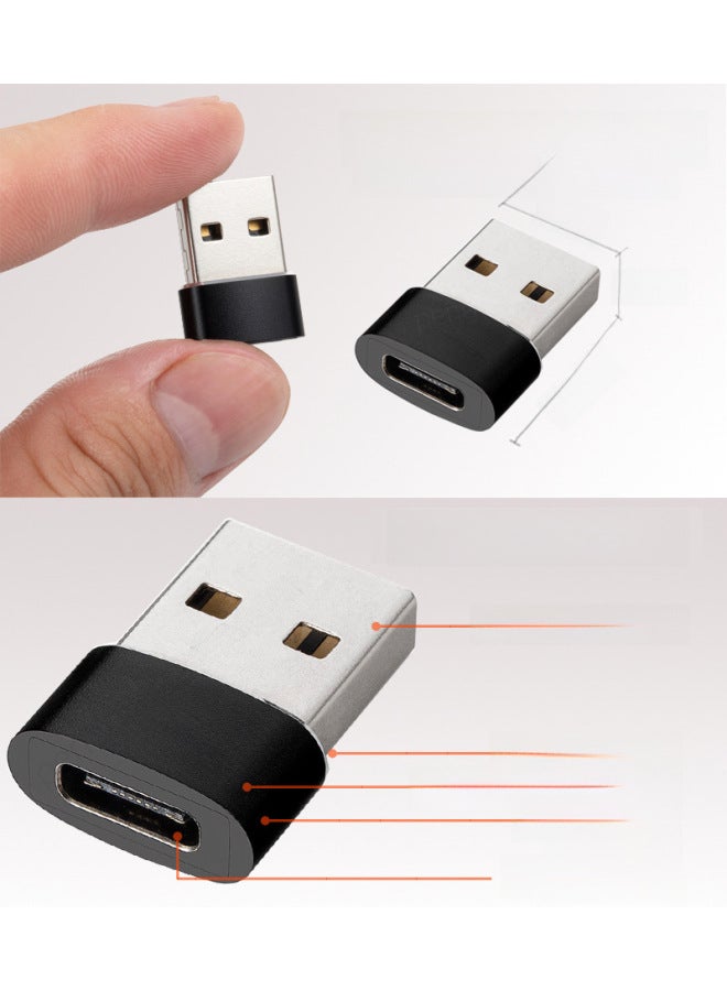 محول نقل مباشر من Direct Spot Tc أنثى إلى USB A ذكر 2.0 3A60W5V480MB-اللون: أسود Tc إلى ذكر - Image 3