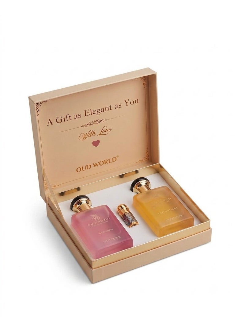 Oud World Love Delight – Eau De Parfum for Women | Vanilla Cacao Floral Perfume | Cinnamon, White Floral, Warm Spicy, Citrus, Powdery | Long-Lasting Luxury Ladies Fragrance - Image 1