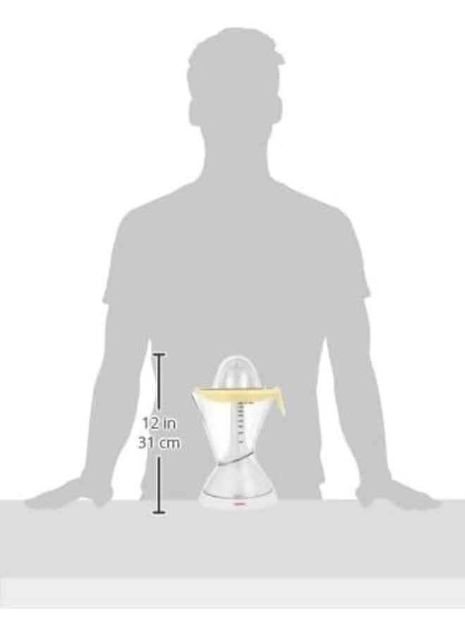 Tornado Electric Citrus Juicer, 0.8 Liter Capacity, 40 Watts Power, Dual-Direction Rotation, White - Model TCJ-40S - Image 1