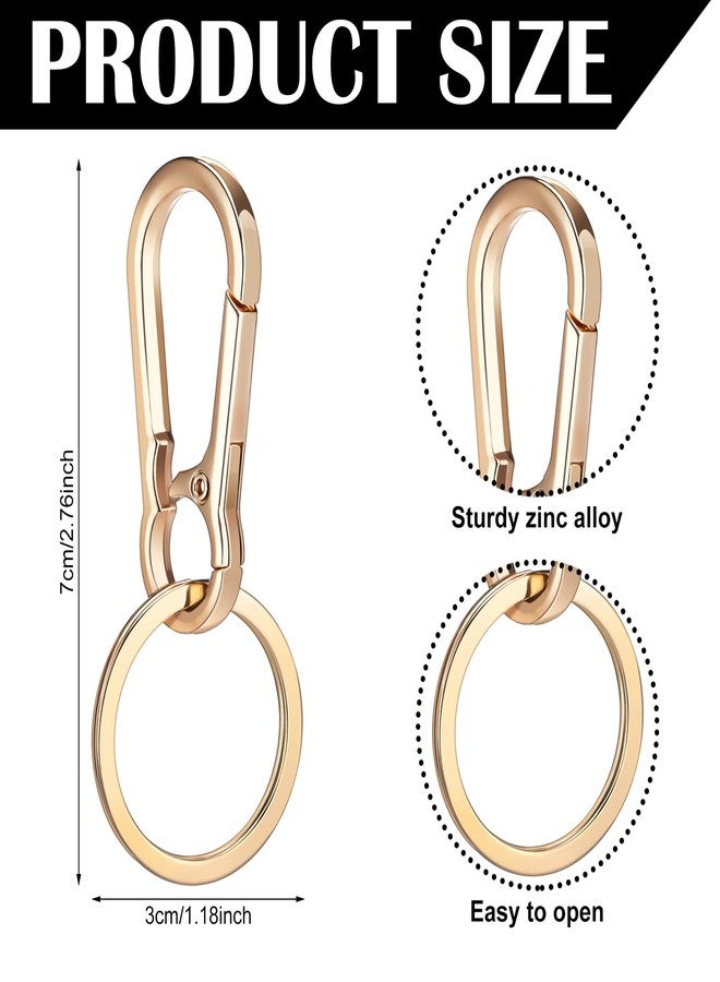 Shimeyao 20 Pcs Metal Keychains Carabiners Bag Charms for Women Men Quick Release Sturdy Key Chain Ring Clip Holder Organizer for Bag Purse Car Party Favors Keyring Accessories - Image 2