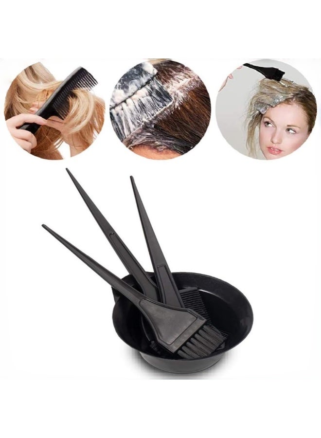BLOOMING TIME 4PCS Hair Dye Brush and Bowl Set, Hair Coloring Applicator Kit with Mixing Bowl, Tint Brushes and Comb for DIY Hair Coloring, Root Touch-Up, Salon Use - Image 2