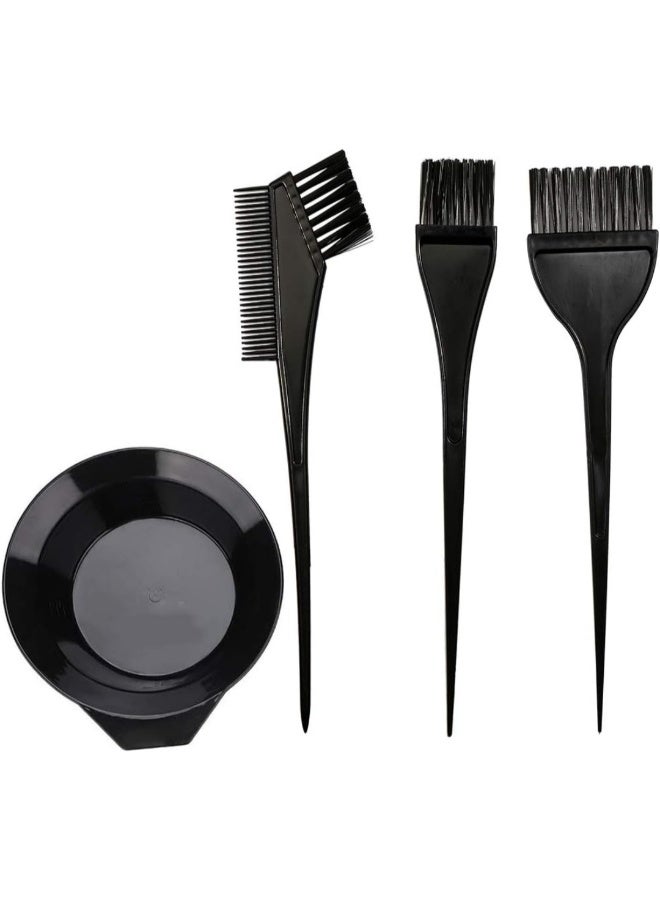 BLOOMING TIME 4PCS Hair Dye Brush and Bowl Set, Hair Coloring Applicator Kit with Mixing Bowl, Tint Brushes and Comb for DIY Hair Coloring, Root Touch-Up, Salon Use - Image 1